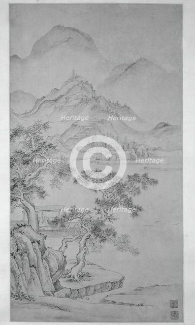 River and Mountain Landscape, Ming dynasty (1368-1644). Creator: Xiang Shengmo.