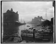River and elevators, Buffalo, c1900. Creator: Unknown