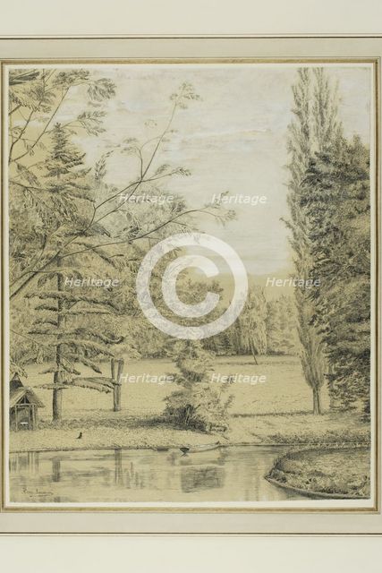 River and Park Landscape, 1885/90. Creator: Unknown.