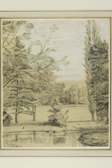 River and Park Landscape, 1885/90. Creator: Unknown