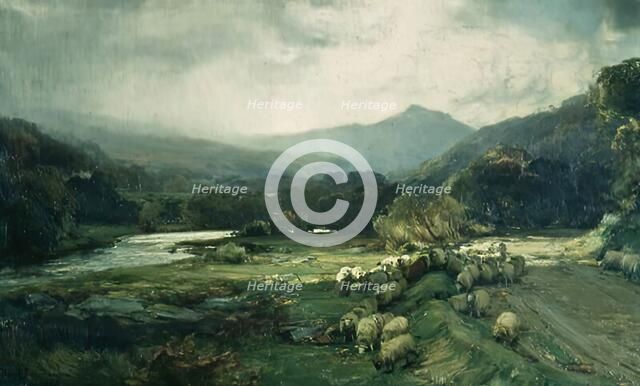 River and Road, Strathdon, 1898. Creator: David Farquharson.