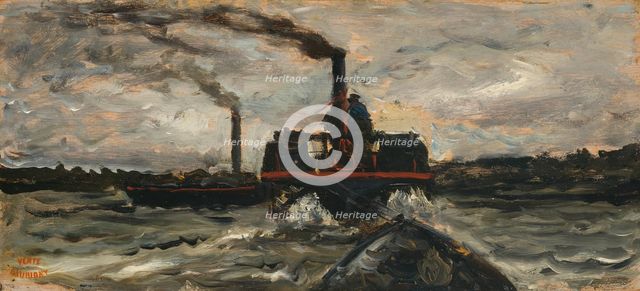 River Boat, c. 1860. Creator: Charles Francois Daubigny.