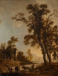 River Bank with Cattle, c1645-1650. Creator: Aert van der Neer