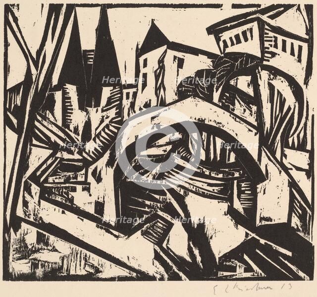 River Bank at Elisabeth (Berlin), 1912-1913. Creator: Ernst Kirchner.