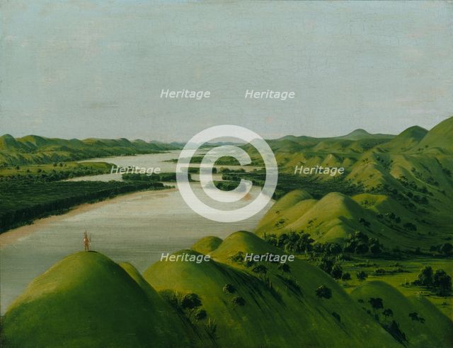 River Bluffs, 1320 Miles above St. Louis, 1832. Creator: George Catlin.