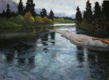 River c1883. Creator: Thaulov, Fritz (1847-1906)