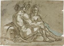 River God and a Nymph, n.d