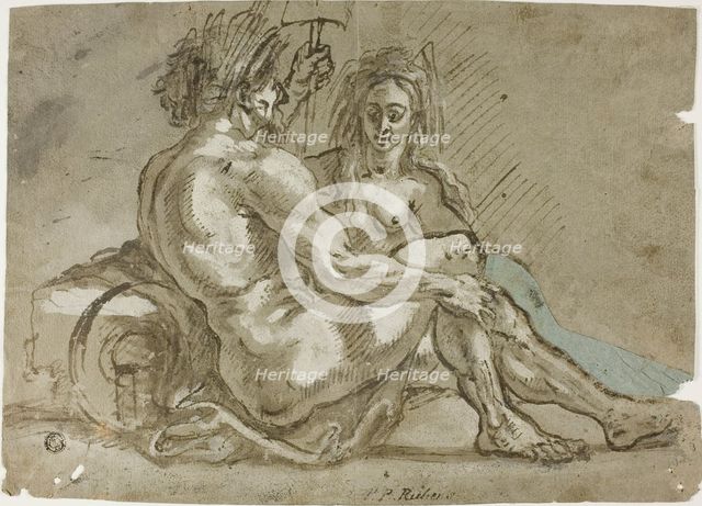 River God and a Nymph, n.d.