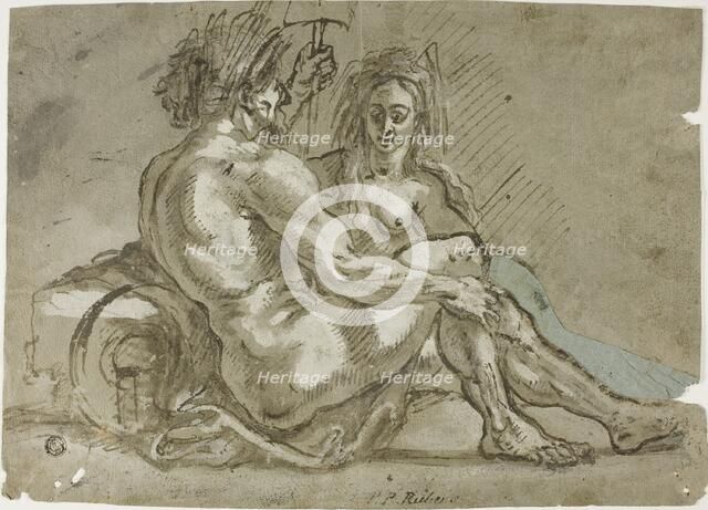 River God and a Nymph, n.d.