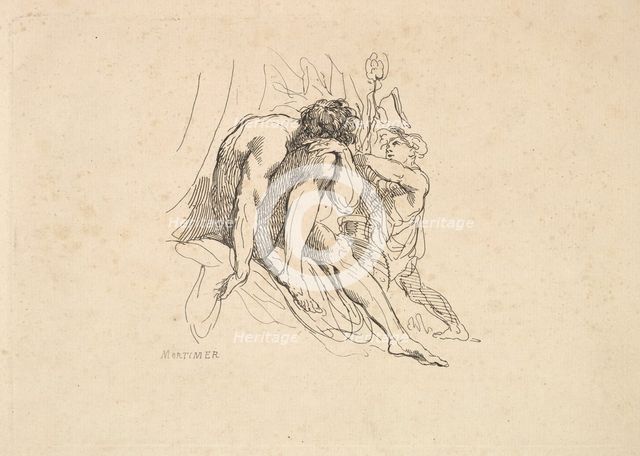 River God with Child, 1784-88. Creator: Thomas Rowlandson.