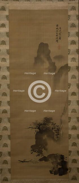 River Gorge with Waterfall. Creator: Tani Buncho.