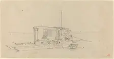 River Dredges and Lighters, probably c. 1850. Creator: Charles Meryon