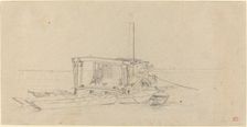 River Dredges and Lighters, probably c. 1850. Creator: Charles Meryon