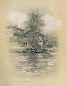 River Dwelling at Srinagar 1903. Artist: Mortimer L Menpes
