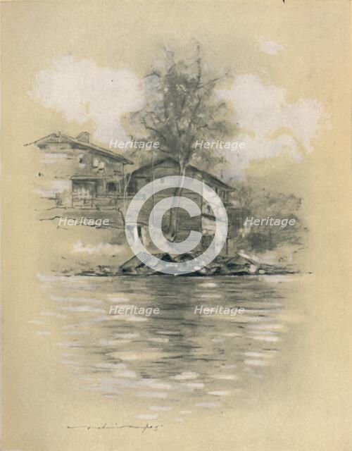 'River Dwelling at Srinagar', 1903. Artist: Mortimer L Menpes.