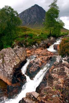 River Etive and Buachaille Etive Mor, Glencoe, Highland, Scotland. Creator: Peter Thompson