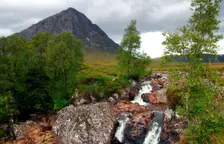 River Etive and Buachaille Etive Mor, Glencoe, Highland, Scotland. Creator: Peter Thompson