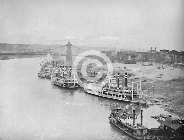 'River Front, Cincinnati, Ohio', c1897. Creator: Unknown.