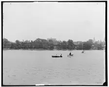 River front from West Springfield, Springfield, Mass., between 1900 and 1910. Creator: Unknown