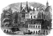 River front of the old House of Peers (House of Lords), London, 19th century