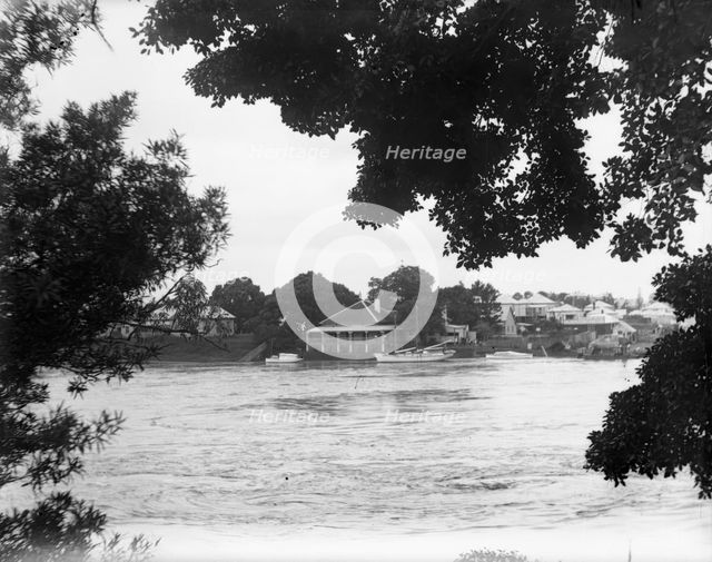River in flood, (Brisbane?), c1900s. Creator: Robert Augustus Henry L'Estrange.