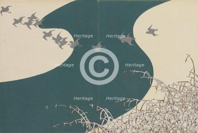 River in Winter (Fuyu no kawa). From the series "A World of Things (Momoyogusa)", 1909-1910. Creator: Sekka, Kamisaka (1866-1942).