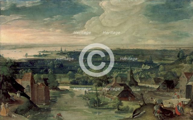 River Landscape, 1578. Creator: Hans Bol.
