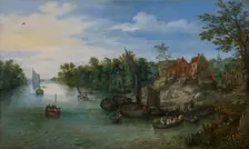 River Landscape, 1612. Creator: Jan Brueghel the Elder