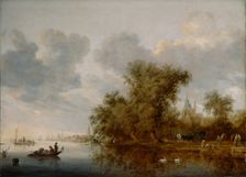 River Landscape, 1643. Creator: Salomon Ruysdael