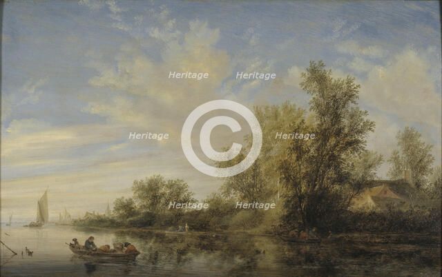 River Landscape, 1644. Creator: Salomon Ruysdael.