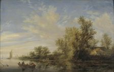River Landscape, 1644. Creator: Salomon Ruysdael