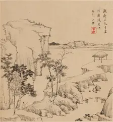 River landscape, 1666. Artist: Zha Shibiao