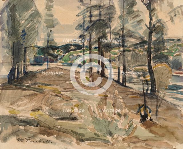 River Landscape, 1915. Creator: Magnus Enckell.