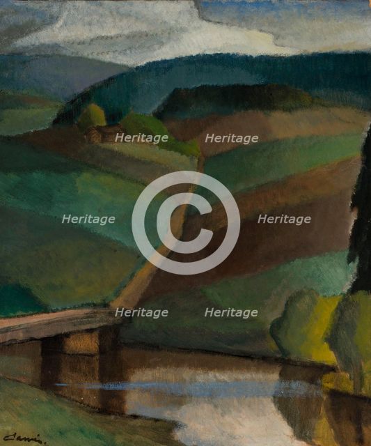River Landscape, 1916. Creator: Alvar Cawén.