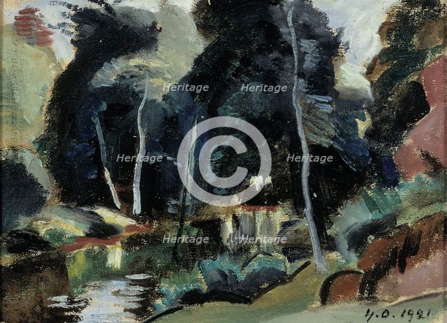 River Landscape, 1921. Creator: Yrjö Aleksander Ollila.