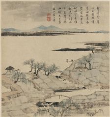 River landscape, May-August 1666. Artist: Zha Shibiao