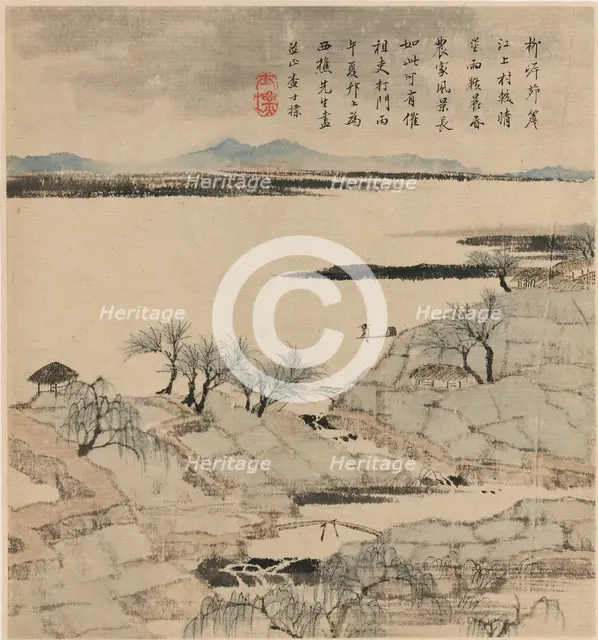 River landscape, May-August 1666. Artist: Zha Shibiao.