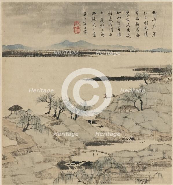 River landscape, May-August 1666. Artist: Zha Shibiao.