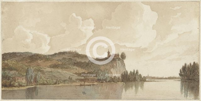 River landscape near Chokier on the Maas, 1820-1872. Creator: Hendrik Abraham Klinkhamer.