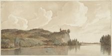River landscape near Chokier on the Maas, 1820-1872. Creator: Hendrik Abraham Klinkhamer