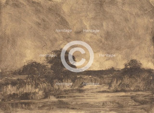 River Landscape, about 1885. Creator: Willis Seaver Adams.