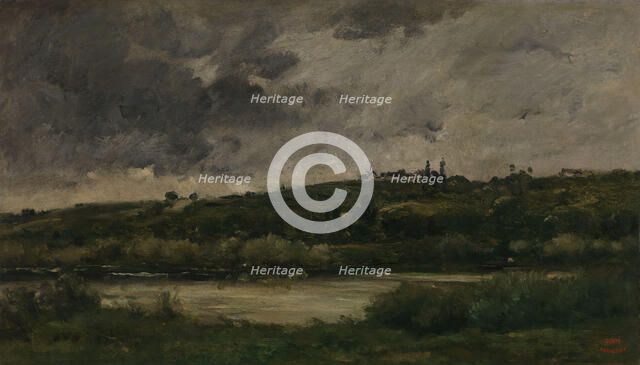 River landscape, between 1840 and 1878. Creator: Charles Francois Daubigny.