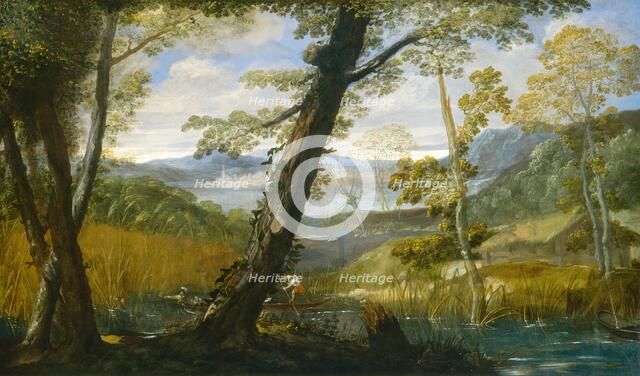 River Landscape, c. 1590. Creator: Annibale Carracci.