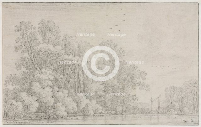 River Landscape, c. 1650?. Creator: Simon de Vlieger (Dutch, 1601-1653).
