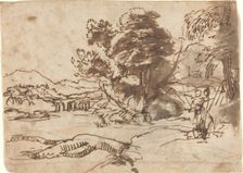 River Landscape, c. 1635/1638. Creator: Claude Lorrain