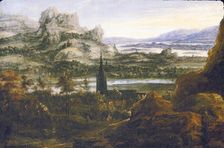 River Landscape, c1600-1640. Creator: School of Hercules Seghers