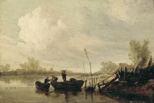 River landscape, c1620-1639. Creator: Pieter de Neyn