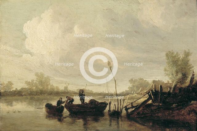 River landscape, c1620-1639. Creator: Pieter de Neyn.