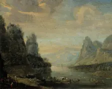 River landscape, c1670-1718. Creator: Jan Griffier