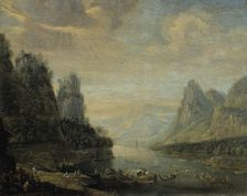 River landscape, c1670-1718. Creator: Jan Griffier
